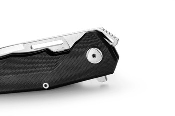 Lion Steel Q4ttro Folding Knife Black G10 Handle Magnacut Plain Edge Satin Finish Q4-GBK