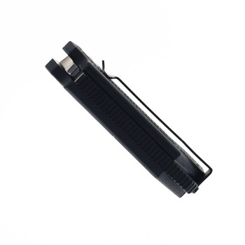 Midgards Messer Thunrar Nano Folding Knife Black G10 Handle 14C28N Tanto Plain Edge