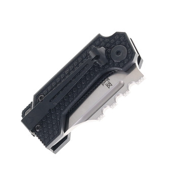 Midgards Messer Thunrar Nano Folding Knife Black G10 Handle 14C28N Tanto Plain Edge