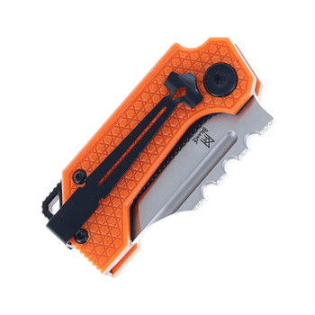 Midgards Messer Thunrar Nano Folding Knife Orange G10 Handle 14C28N Plain Edge