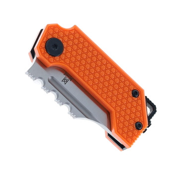 Midgards Messer Thunrar Nano Folding Knife Orange G10 Handle 14C28N Plain Edge