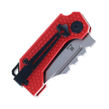 Midgards Messer Thunrar Nano Folding Knife Red G10 Handle 14C28N Plain Edge
