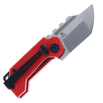 Midgards Messer Thunrar Nano Folding Knife Red G10 Handle 14C28N Plain Edge