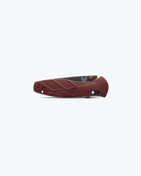Benchmade Osborne Barrage AXA Folding Knife Redstone Handle Copper PVD S30V Drop Point Plain Edge BM581BK-04