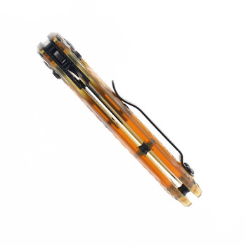 Benchmade Mini Freek Folding Knife Yellow Ultem Handlle CPM-M4 Plain Edge BM565PL-2501