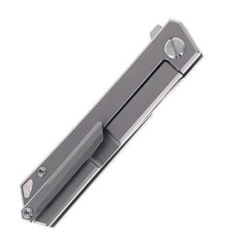 Two Sun TS20-Crater Folding Knife Titanium Handle YJ01-V1 Plain Edge