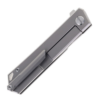 TwoSun TS20-Ripple Folding Knife Titanium Handle YJ01-V1 Plain Edge