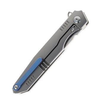 Klaken Knives Folding Knife B01 Titanium Handle Tanto M390 Plain Edge Bead Blast Finish B01-TANTO