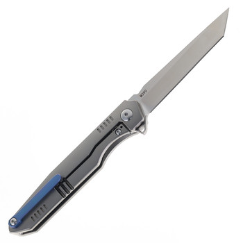 Klaken Knives Folding Knife B01 Titanium Handle Tanto M390 Plain Edge Bead Blast Finish B01-TANTO