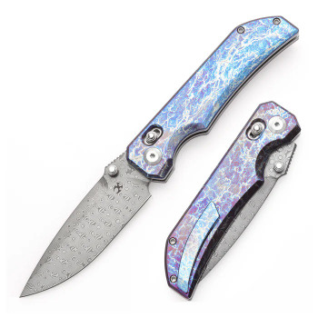 専用2 Kansept Eaglestrike Folding Knife Lightning Strike Titanium Handle