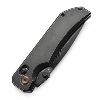 Kansept Eaglestrike Folding Knife Blackwash Titanium Handle S35VN Plain Edge Blackwash Finish K1095V2