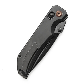 Kansept Eaglestrike Folding Knife Blackwash Titanium Handle S35VN Plain Edge Blackwash Finish K1095V2