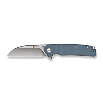 Sencut Awassi Folding Knife Natural Blue G10 Handle 9Cr18MoV Plain Edge Satin Finish S24065-2