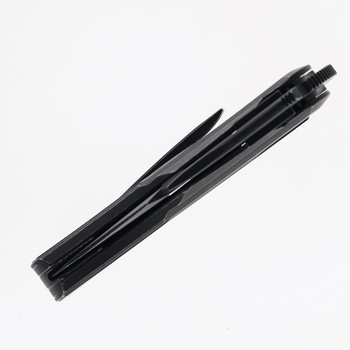 Poikilo Blade Carmen-S2 Folding Knife Dark Stonewashed Titanium Handle & M398 Recurved Tanto Plain Edge