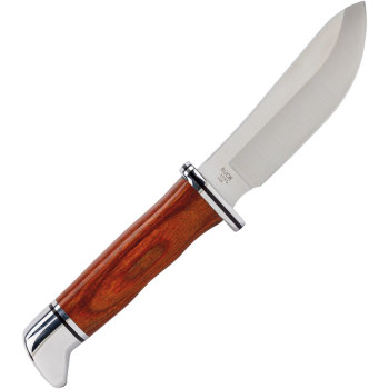 Buck Skinner Heritage Fixed Blade Knife Brown Dymalux Handle 420HC Plain Edge Satin Finish BU103CCS1