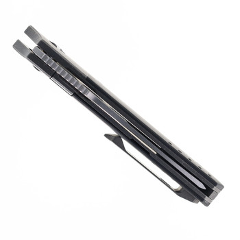 Mechforce Carey Collba Roadster Folding Knife Fatcarbon Black Dune Handle M390 Tanto Plain Edge Mechforce Carey Collba Roadster Folding Knife Fatcarbon Black Dune Handle M390 Tanto Plain Edge