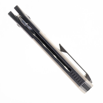 Mechforce Carey Collba Roadster Folding Knife Off White G10 Handle M390 Tanto Plain Edge Mechforce Carey Collba Roadster Folding Knife Off White G10 Handle M390 Tanto Plain Edge