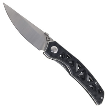 SIxLeaf SL-55 Folding Knife Black G10 Handle 9Cr14MoV Plain Edge