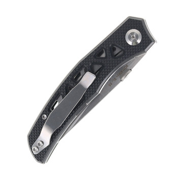SIxLeaf SL-55 Folding Knife Black G10 Handle 9Cr14MoV Plain Edge