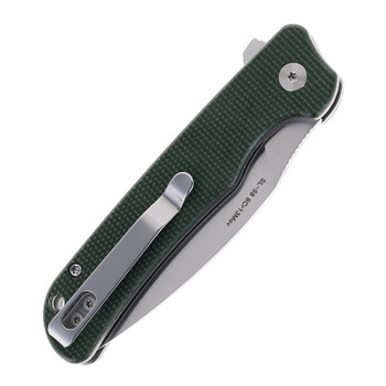 SIxLeaf SL-58 Folding Knife Green Micarta Handle 8Cr13MoV Plain Edge
