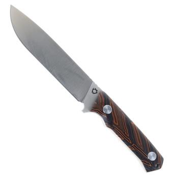 SIxLeaf SL-61 Fixed Blade Knife Black/Orange G10 Handle 9Cr14MoV Plain Edge