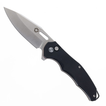 SixLeaf Folding Knife Black G10 Handle 8Cr13MoV Plain Edge SL-66