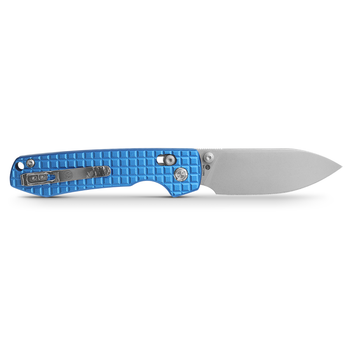 WMK Exclusive Vosteed Raccoon Crossbar Lock Pocket Knife Blue Aluminum Frag Handle 14C28N  RCCWA4 WMK Exclusive Vosteed Raccoon Crossbar Lock Pocket Knife Blue Aluminum Frag Handle 14C28N  RCCWA4