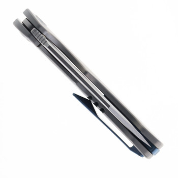 Yangge Folding Knife Gray Titanium Handle Elmax Plain Edge YG005-Sand