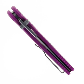 ProTech Integrity Folding Knife Purple Aluminum Handle S35VN Plain Edge PT-105-Purple
