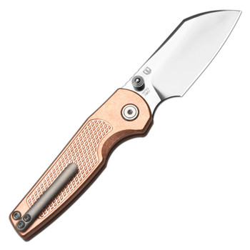 Artisan Cutlery Cleo Folding Knife Copper Handle S90V Wharncliffe Plain Edge 1871G-CO