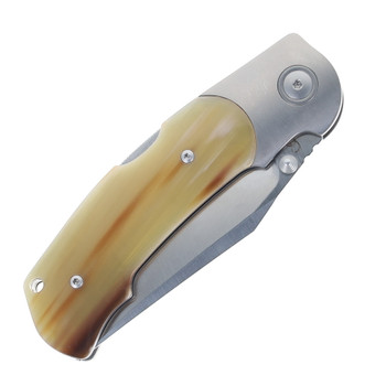 Viper Turn Folding Knife Ram Horn Handle M390 Plain Edge V5986MO