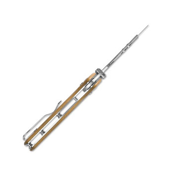 Kizer Drop Bear Utility Knife Brown Micarta Handle SK5/5Cr15 Plain Edge V3619JA7