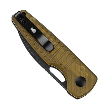 Kizer Parakeet Folding Knife Yellow PEI Handle Nitro-V Drop Point Plain Black Blade V2706A1 Kizer Parakeet Folding Knife Yellow PEI Handle Nitro-V Drop Point Plain Black Blade V2706A1