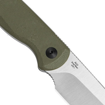 Kizer Drop Bear Fixed Blade Knife Olive Green G10 Handle AEB-L Plain Black Blade 1093A1