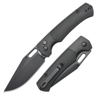 Artisan Cutlery Revel Folding Knife Black FRN Handle AR-RPM9 Plain Black Blade 1867P-BBK