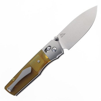 TwoSun Folding Knife Titanium/PEI Handle M390 Plain Edge TS433-M390-PEI