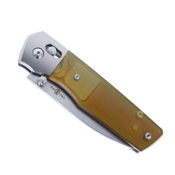 TwoSun Folding Knife Titanium/PEI Handle M390 Plain Edge TS433-M390-PEI