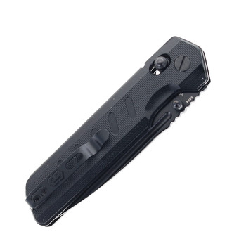 Critical Strike X504 Folding Knife Black G10 Handle VG-10 Plain Black Blade X504-BKBF