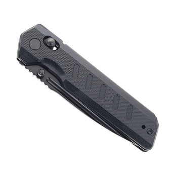 Critical Strike X504 Folding Knife Black G10 Handle VG-10 Plain Black Blade X504-BKBF