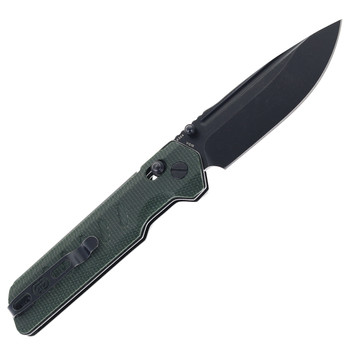 Critical Strike X504 Folding Knife Green Micarta Handle VG-10 Plain Black Blade X504-GNBF