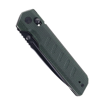 Critical Strike X504 Folding Knife Green Micarta Handle VG-10 Plain Black Blade X504-GNBF
