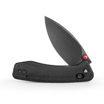 Trivisa Koala-B Folding Knife Black Micarta Handle N690 Drop Point Plain Black Blade