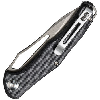 Civivi Fracture Folding Knife Black G10 Handle 8Cr14MoV Drop Point Plain Edge Stonewash Finish C2009E