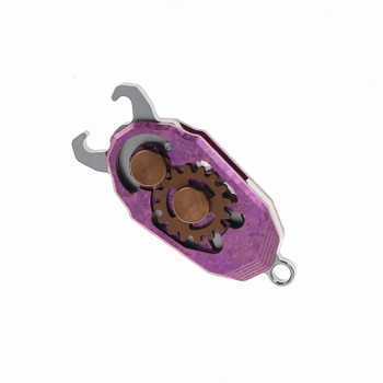 Ketuo Beetle Mini Folding Knife Crystalized Pink Titanium Handle M390 Plain Edge