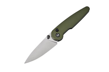 Hightron Birdidi Folding Knife Green Aluminum Handle D2 Plain Edge Satin Finish HK06GRNS