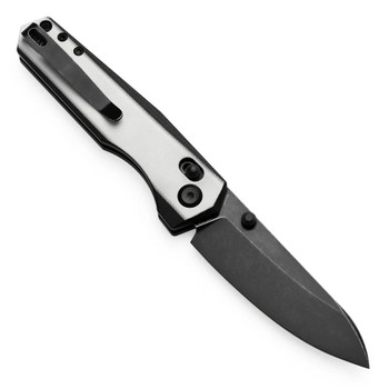 Tenable Beaver Folding Knife Off White/Black G10 Handle Nitro-V Plain Edge Blackwash Finish T1105V2