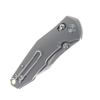 GiantMouse Ace Nazca Folding Knife Titanium Handle M390 Clip Point Plain Edge GM-NAZCA-TI