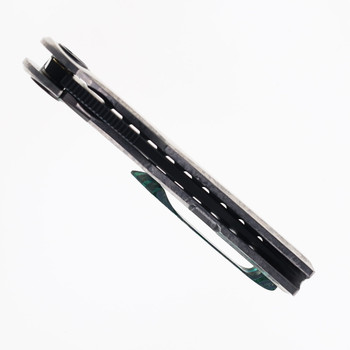 Tuya Persia Folding Knife Integral Ice Crystal Titanium Handle w/ Holes S90V Blade T1750-C #C1