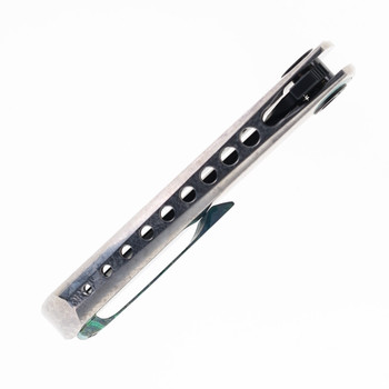 Tuya Persia Folding Knife Integral Ice Crystal Titanium Handle w/ Holes S90V Blade T1750-C #C1