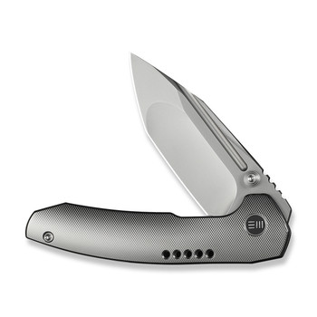 WE Micro Trogon Folding Knife Satin Polished Titanium Handle M390 Plain Edge Polished Bead Blast Finish WE24043-2